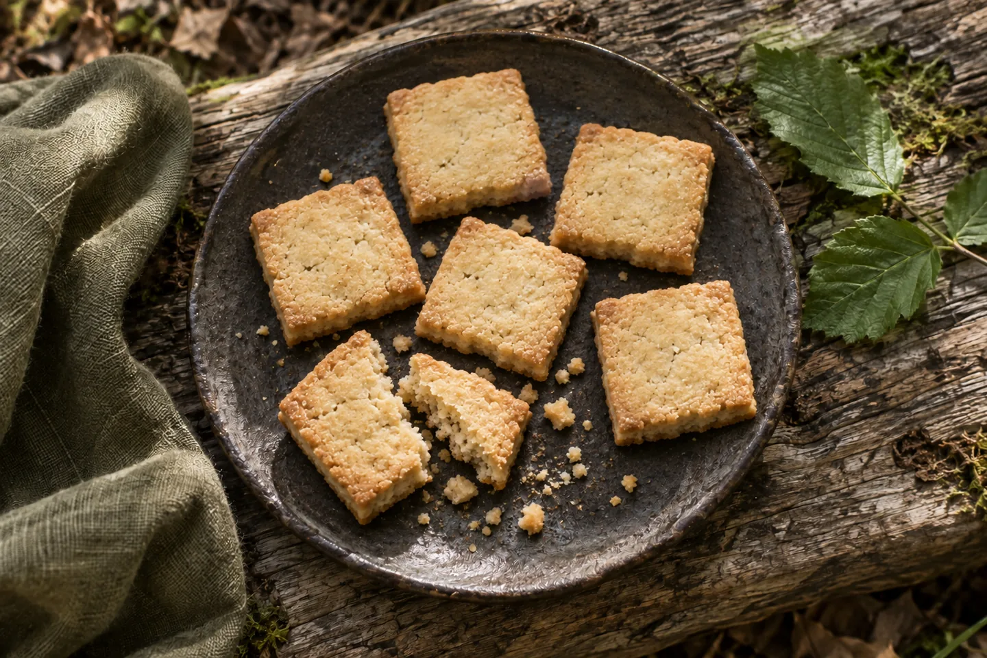 Imagen digital ilustrativa: Galletas de viaje de lembas. No documenta una prueba de cocina.