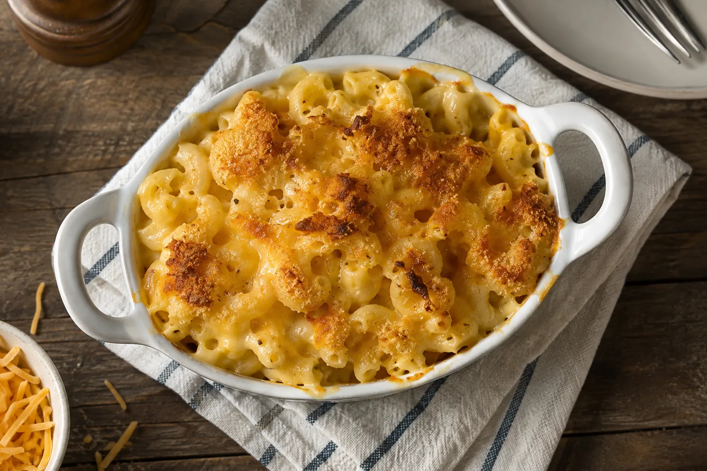 Imagen digital ilustrativa: Macarrones con queso de Kevin. No documenta una prueba de cocina.